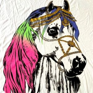 NWOT Lauren Moshi horse shirt